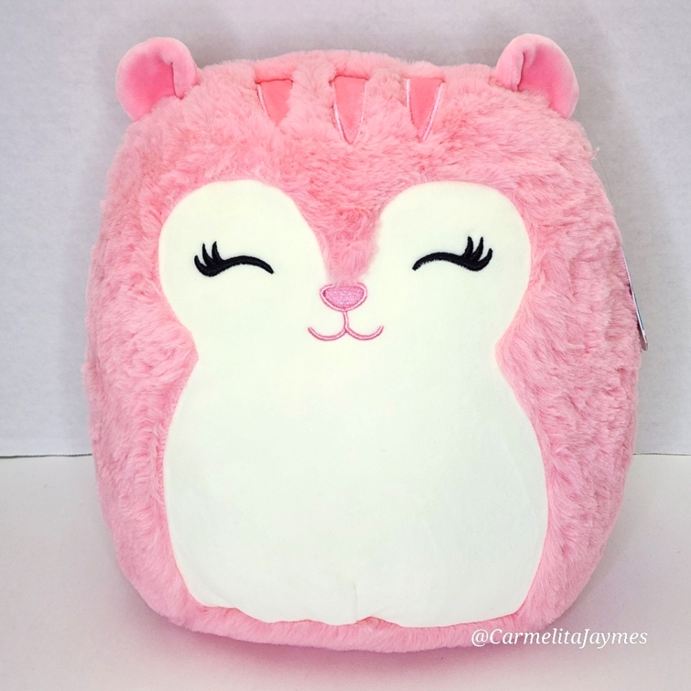 💛 AMINA 🐿️ULTRA RARE Pink Rainbow Squirrel FuzzAMallow Squishmallow NWT books